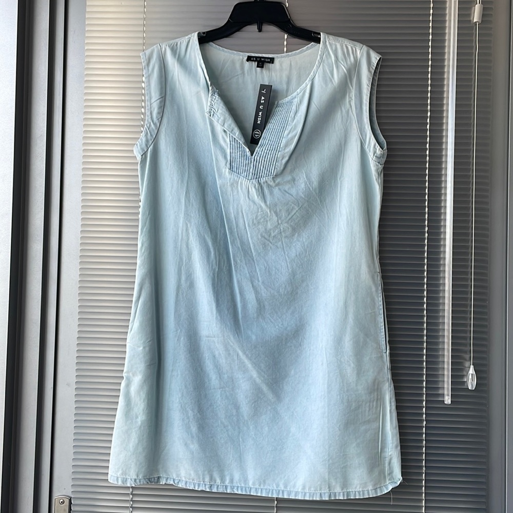 Cotton tencel dress w pockets